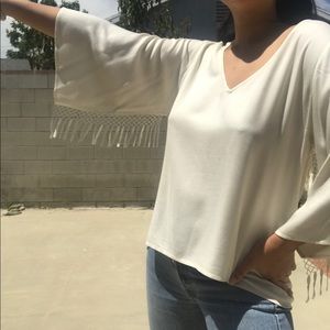 For Love and Lemons // Cream top with fringe